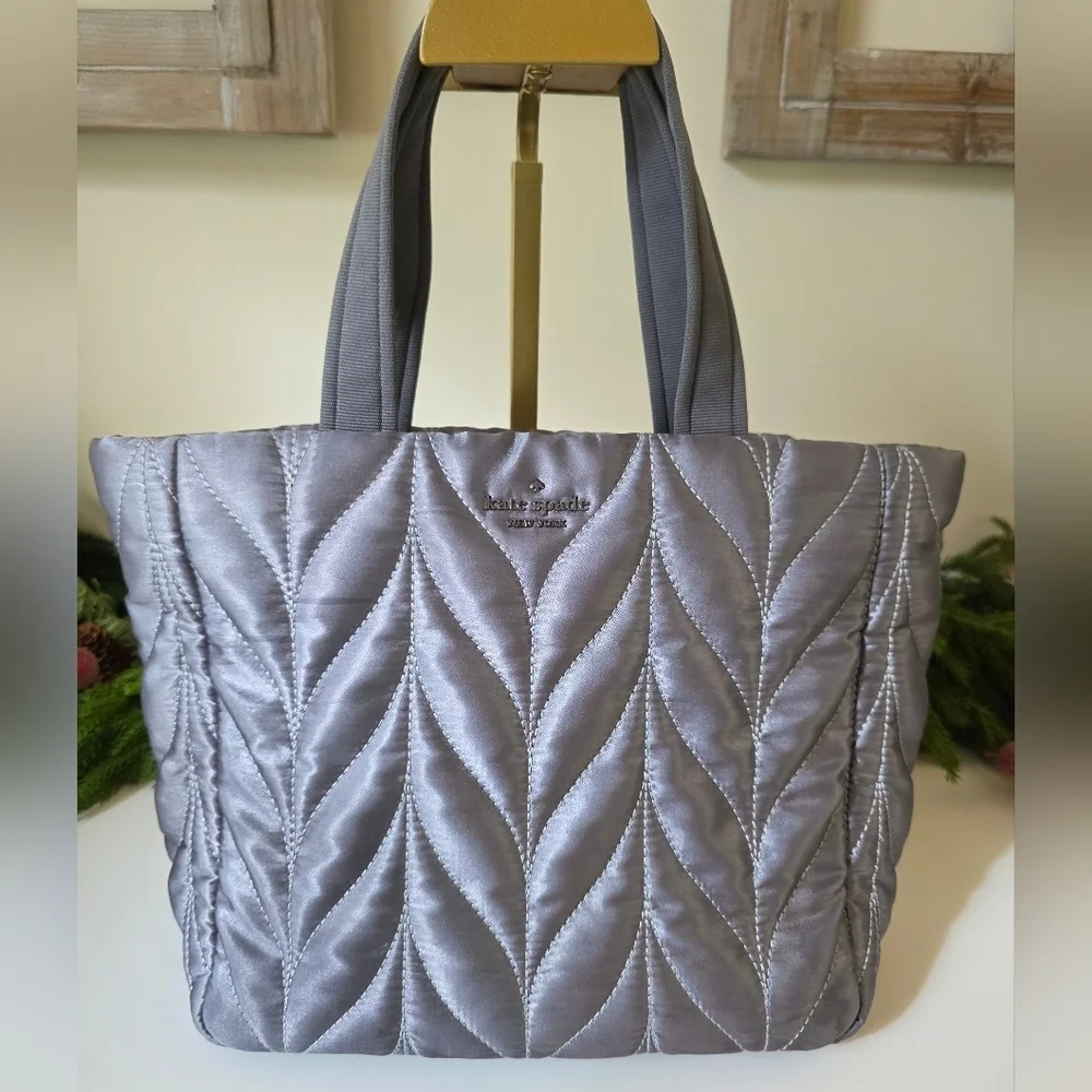 Kate Spade New York Ellie Small Quilted Tote/Crossbody In Silver